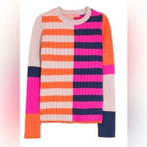 Vilagallo Striped Rib Monica Top